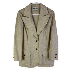 Vintage 70s Rockabilly Knit Blazer Jacket USA